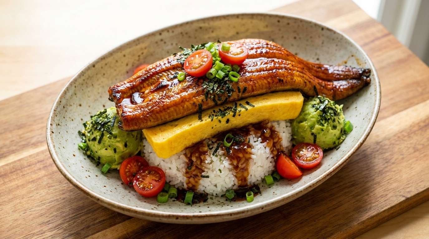 Unagi Don al Top: Con Tamagoyaki e Avocado