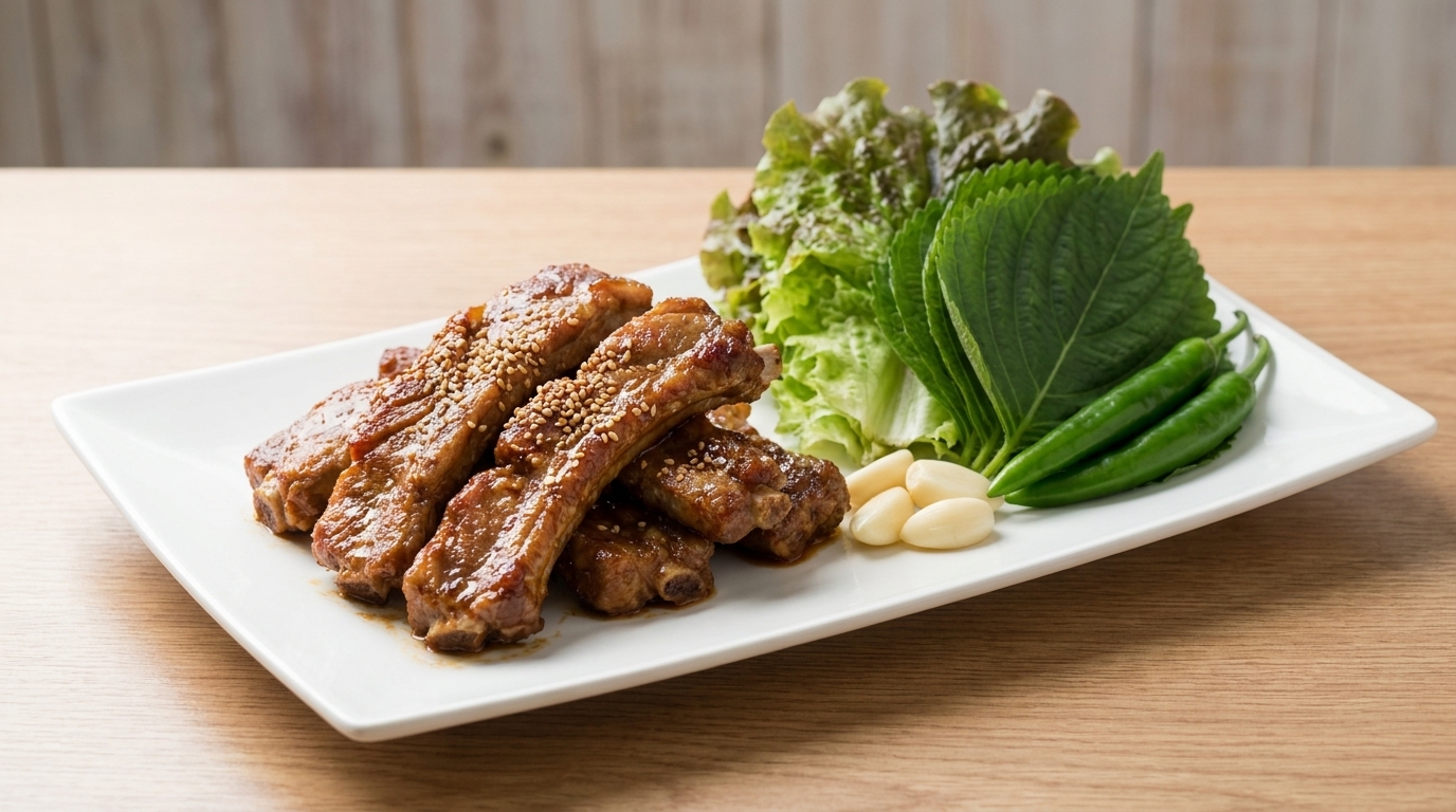 Costine di Maiale Coreane Marinate (Dwaeji-galbi)