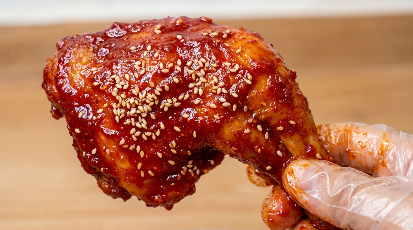 Cosce di pollo al forno in stile coreano ipocaloriche