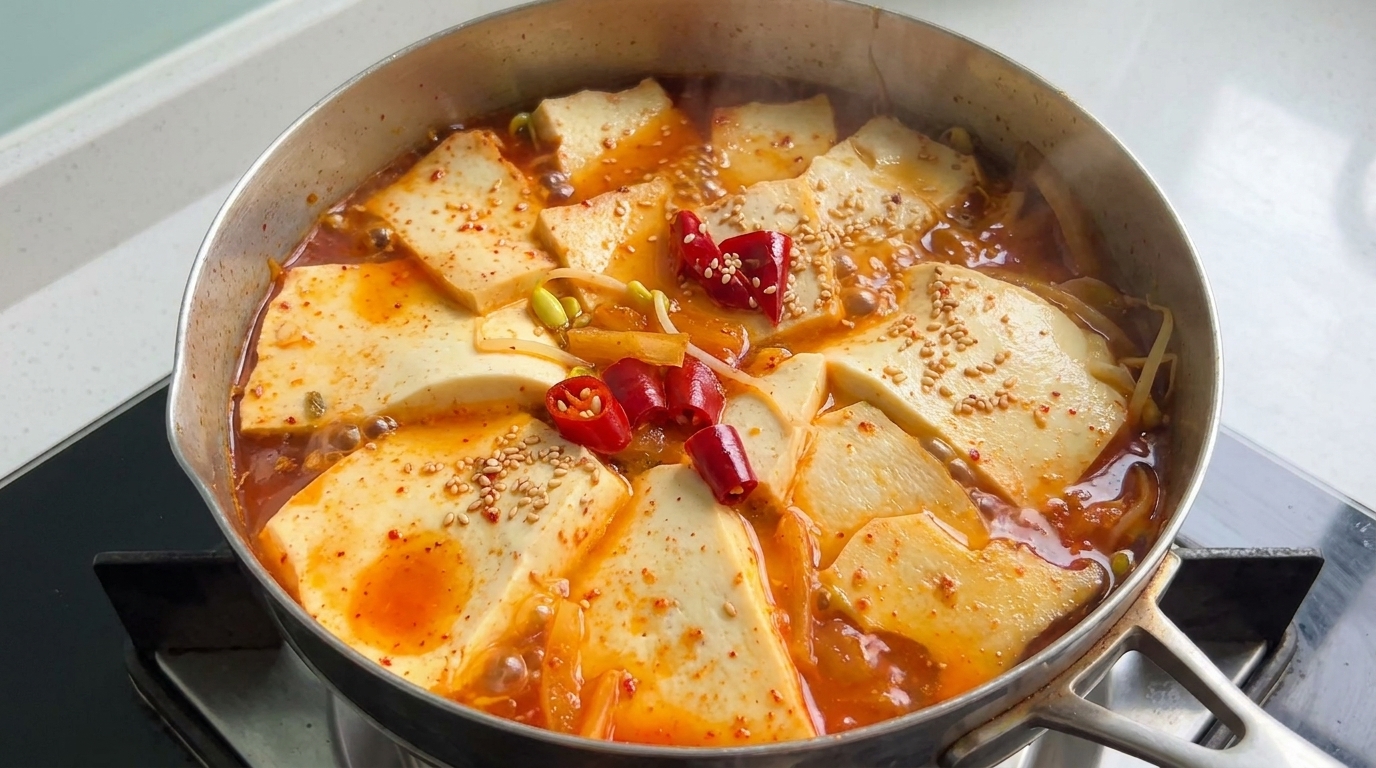 Zuppa Coreana Veloce di Kimchi e Tofu (Stile Kimchi-jjigae)