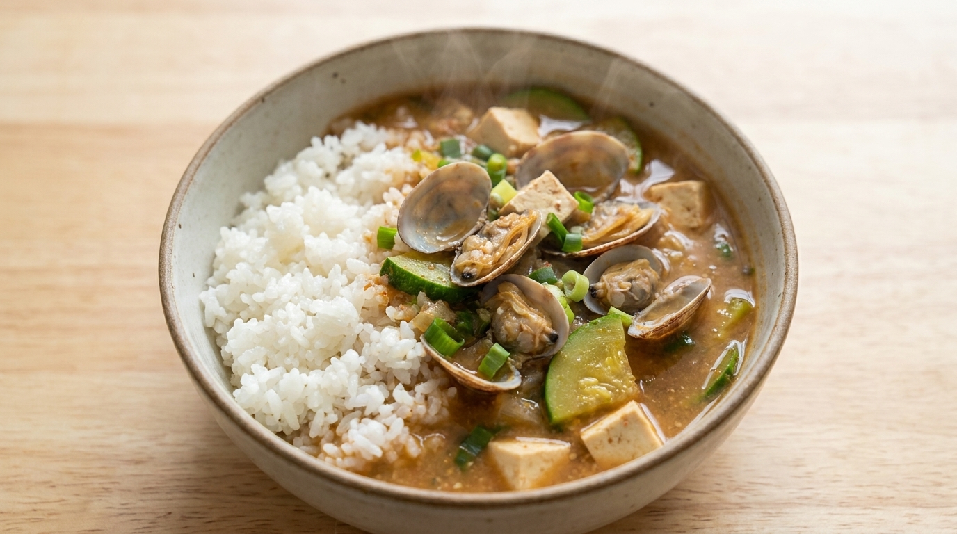 Doenjang-jjigae Coreano (Zuppa di pasta di soia)