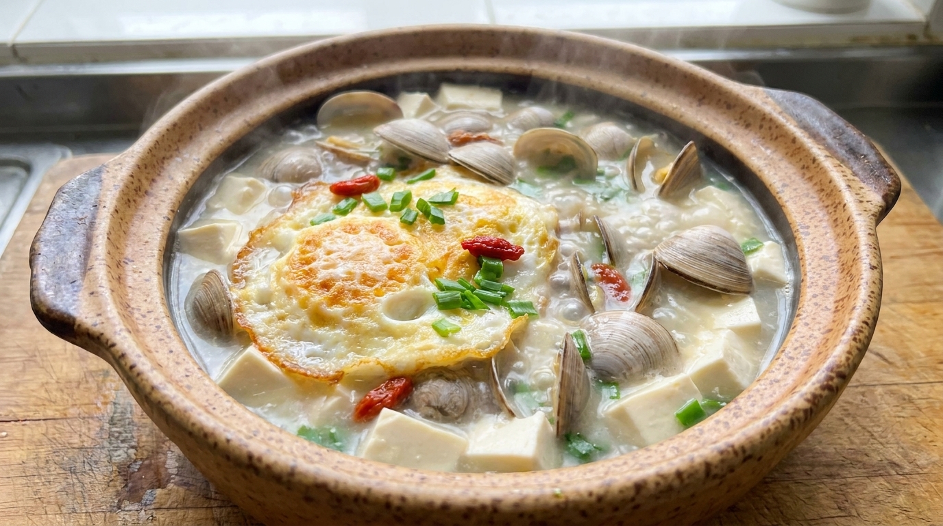 Zuppa di Vongole e Tofu