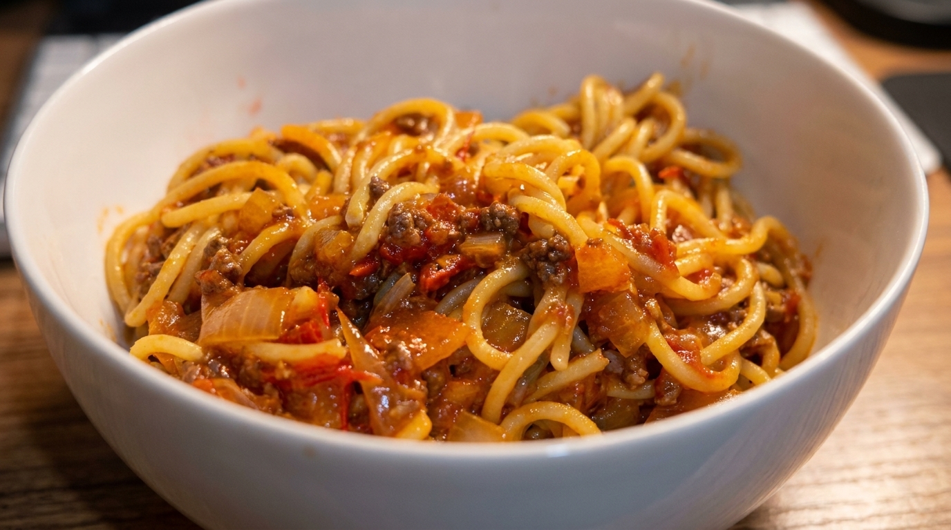 Spaghetti al Ragù di Pomodoro e Carne