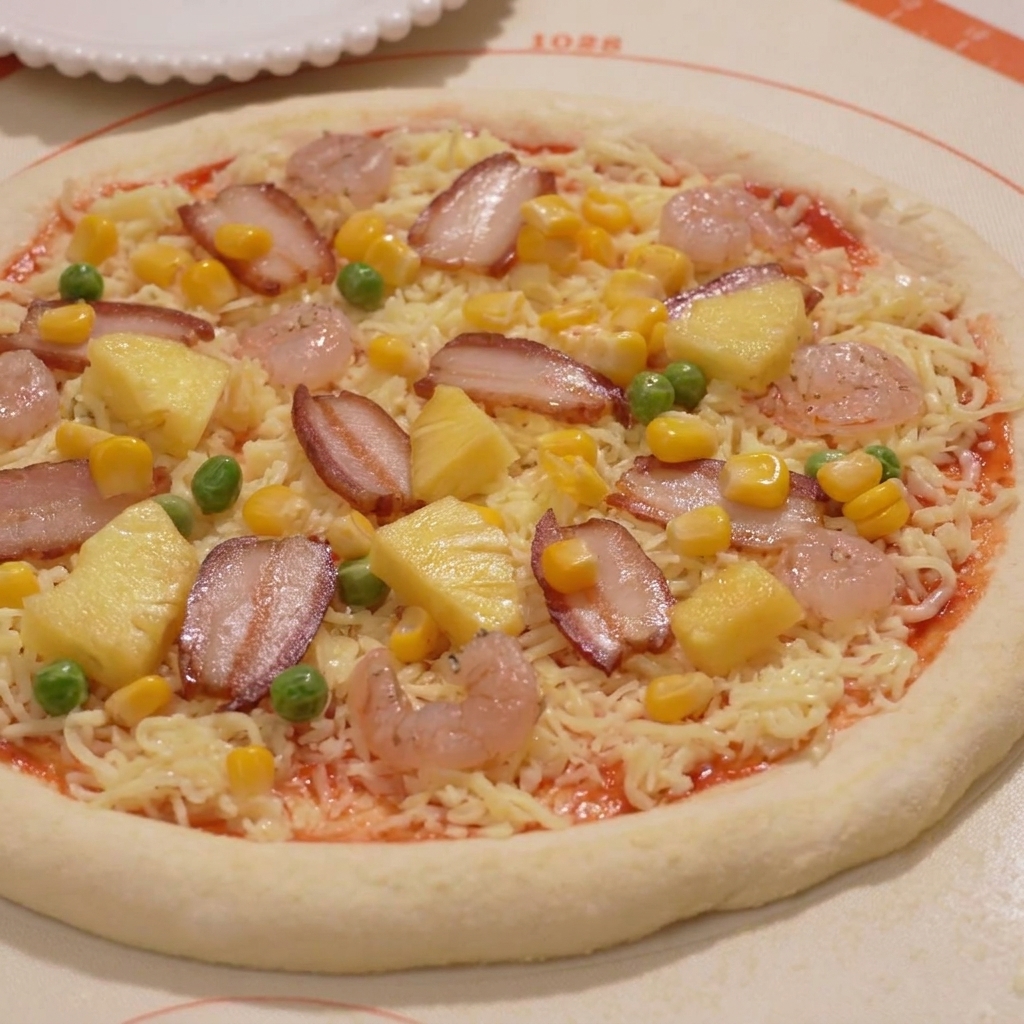 Limpasto appiattito su un tappetino in silicone.