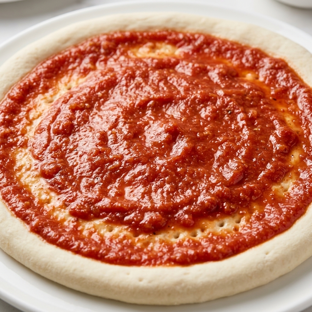 Uno strato di formaggio grattugiato spolverato sulla base della pizza.