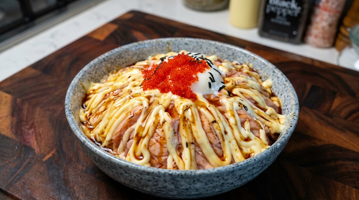 Bowl di Salmone Aburi (Torched Salmon Donburi)