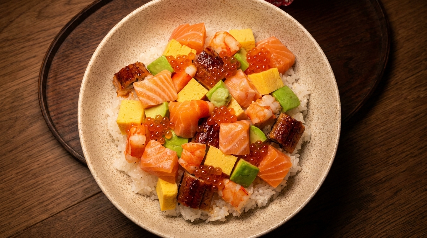Classic Edomae Chirashi Sushi Bowl