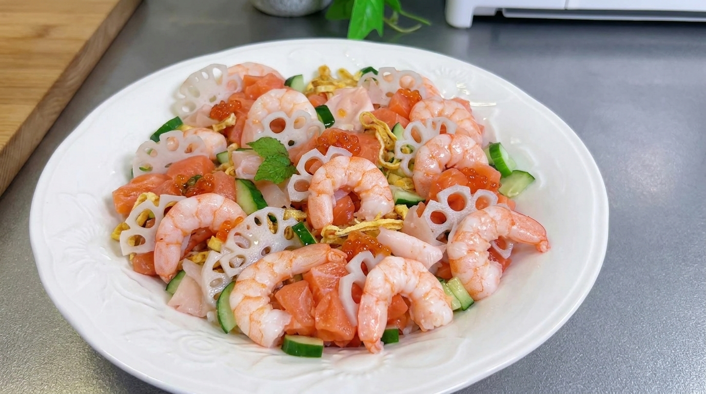 Chirashizushi per l'Hinamatsuri (Sushi Sparso)