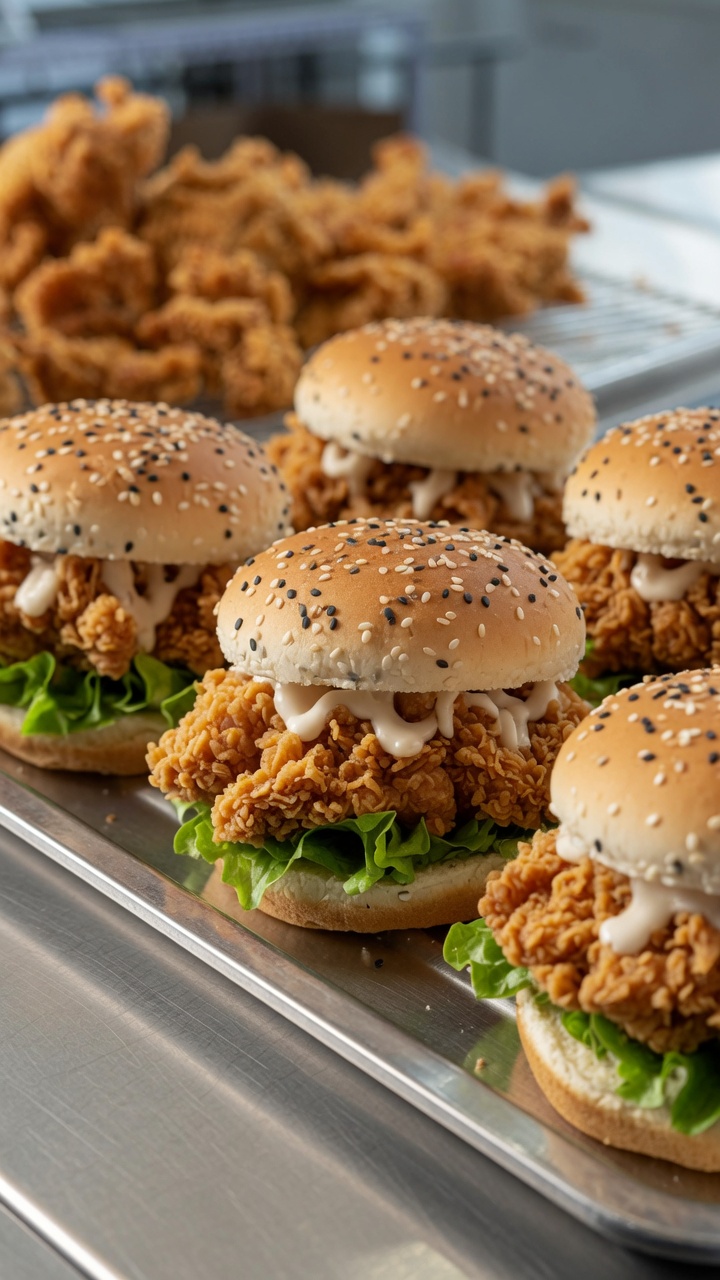 Burger di Pollo Fritto Croccante