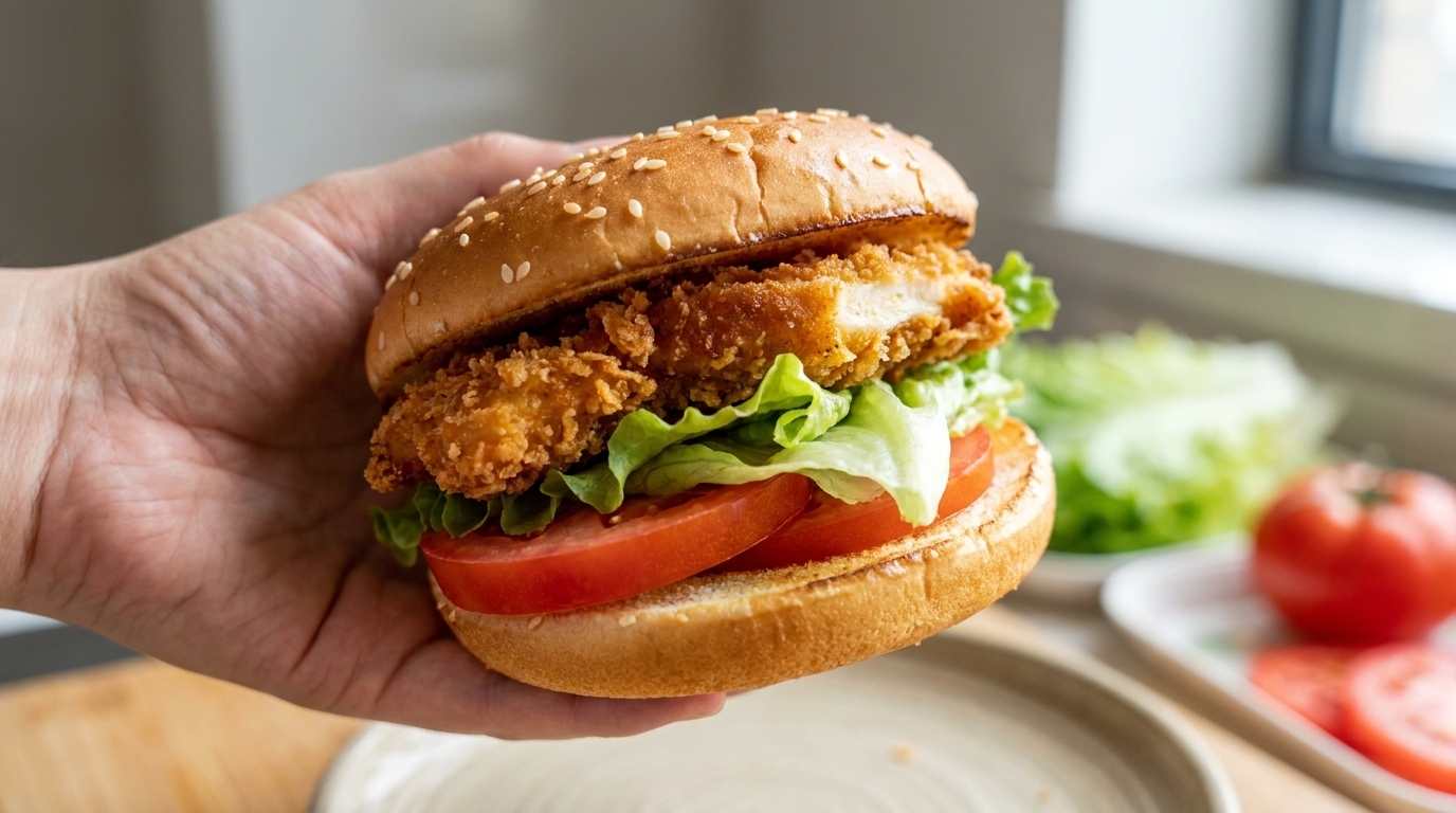 Burger di Pollo Croccante Fatto in Casa