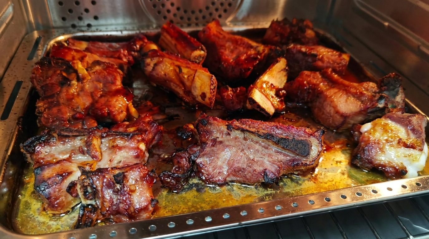 Costolette di Maiale Arrosto Glassate al Miele