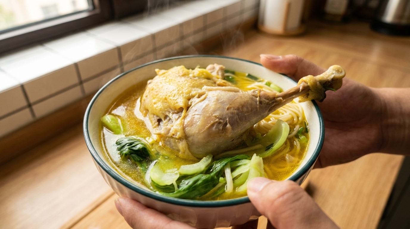 Zuppa di Pollo Rustica con Tagliolini