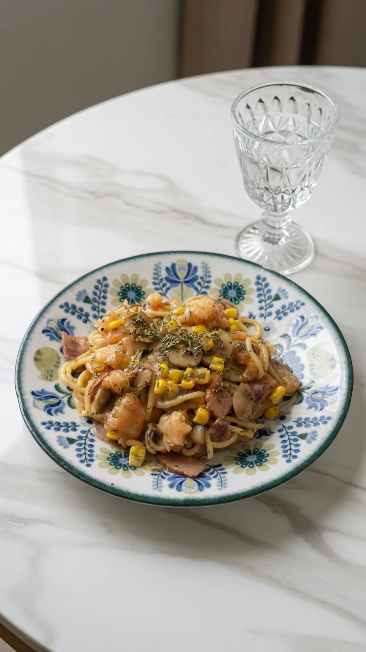 Spaghetti cremosi ai funghi Snow King