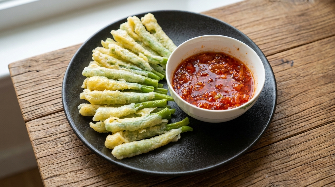 Doujiao Zhanmian dello Shanxi (Fagiolini in Pastella)