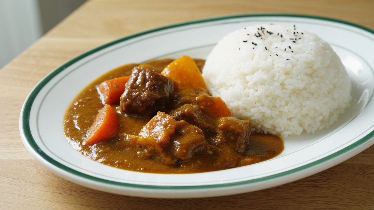 Ricco Curry Rice Giapponese con Manzo in Stile Osaka