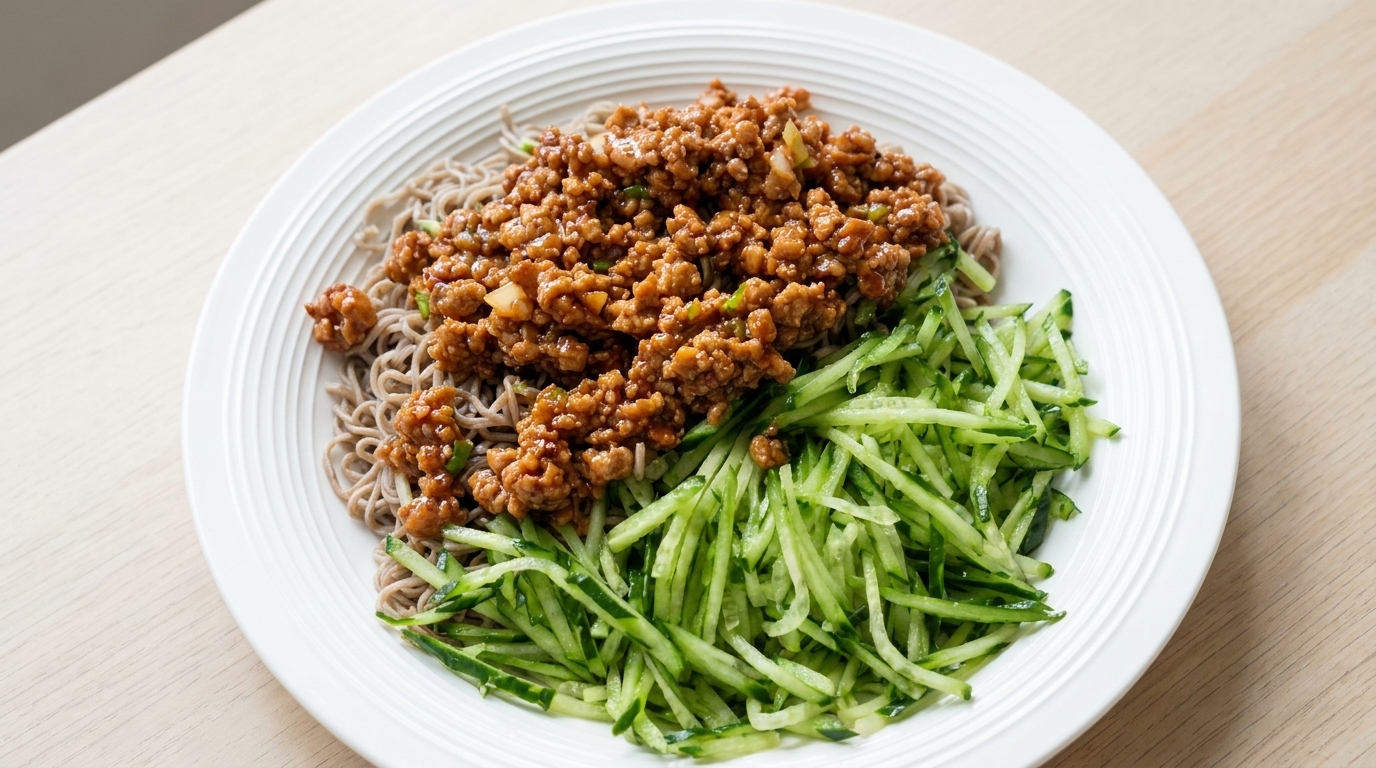 Zha Jiang Mian Leggeri (Spaghetti Cinesi con Salsa)