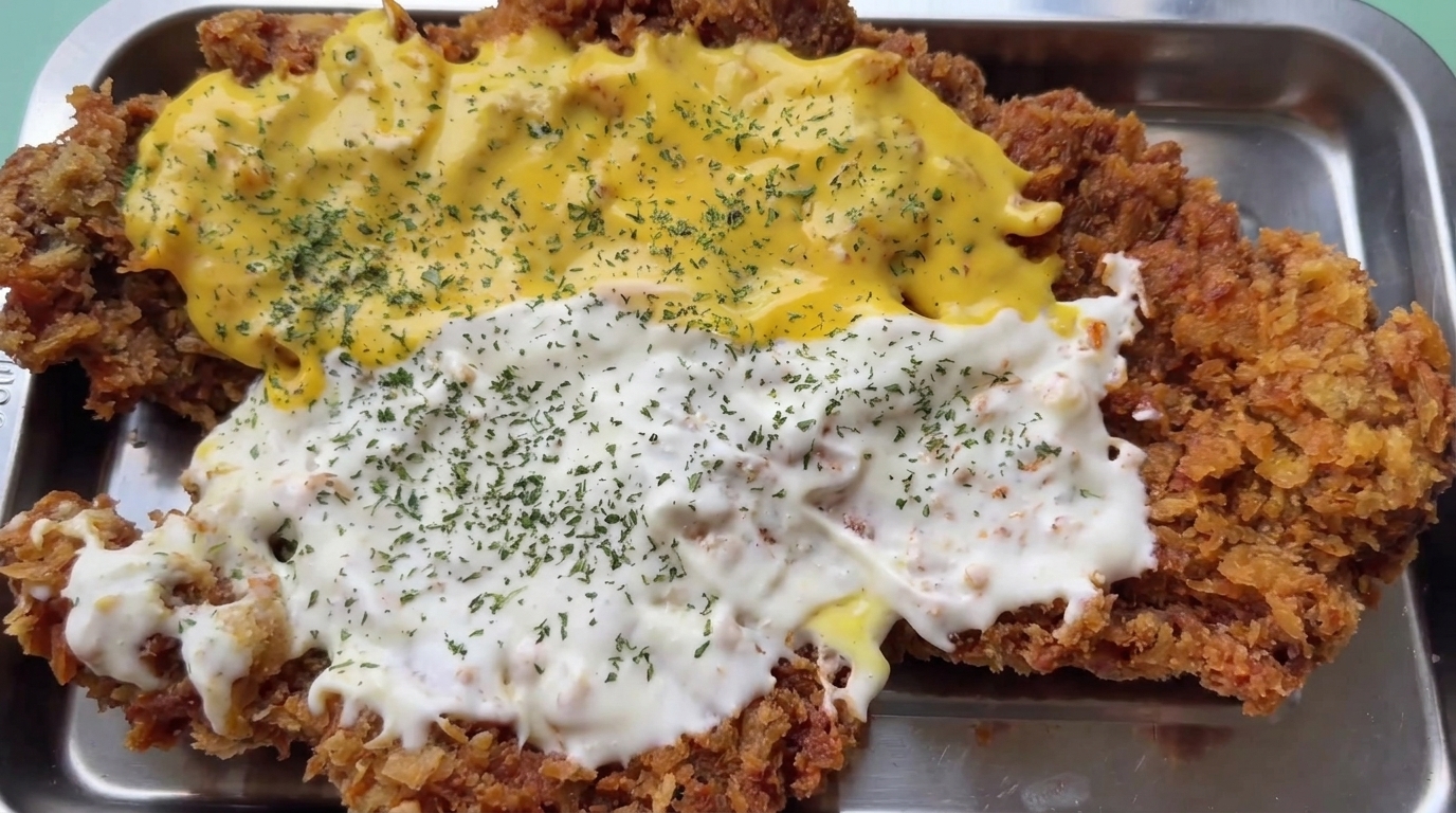 Cotoletta di Manzo Croccante con Doppio Condimento