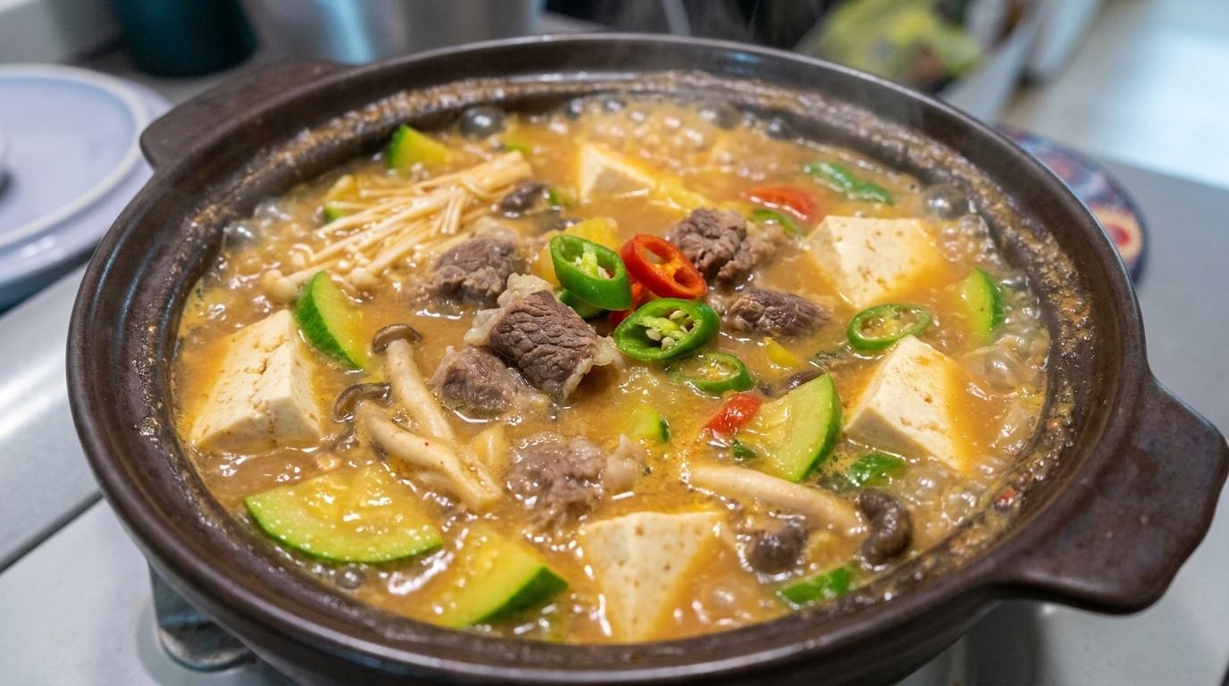 Doenjang-jjigae Autentico con Punta di Petto di Manzo