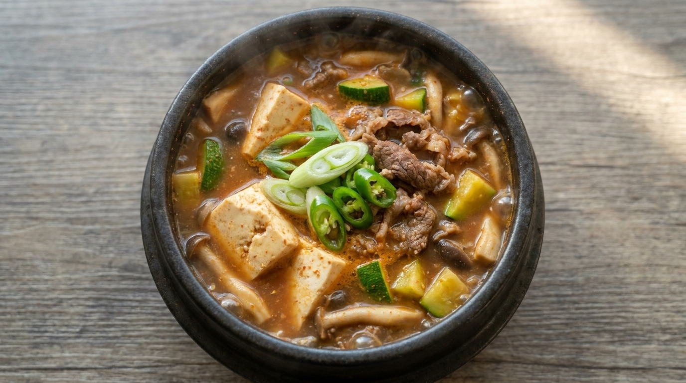 Doenjang-jjigae Autentico (Stufato di Pasta di Soia Coreano)