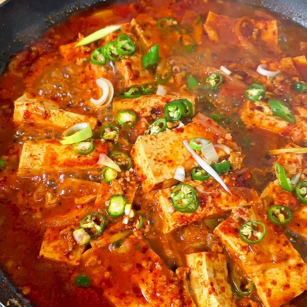 Macinato di maiale che viene saltato in padella insieme ai cipollotti.