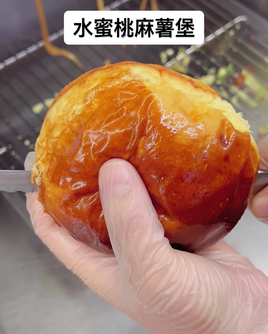 Hamburger di manzo crudi e panini disposti insieme su una piastra calda per la cottura.