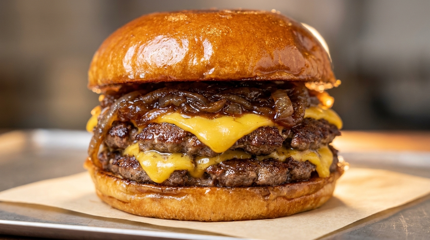 Hamburger Classico Americano con Cipolle Caramellate
