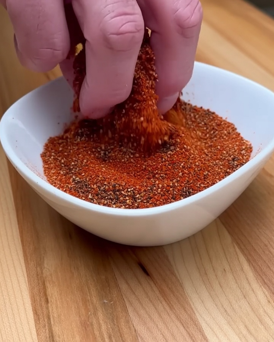 Spiedini avvolti nel bacon su una griglia, spennellati con olio.