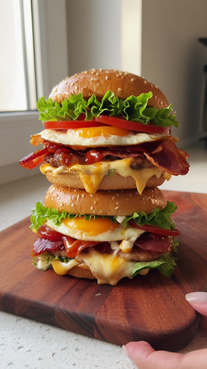 Il Perfetto Burger da Colazione: Pancetta e Uovo