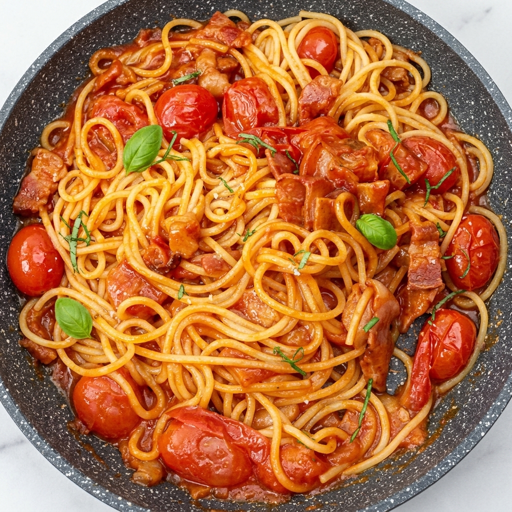 Formaggio grattugiato cosparso sulla pasta finita.