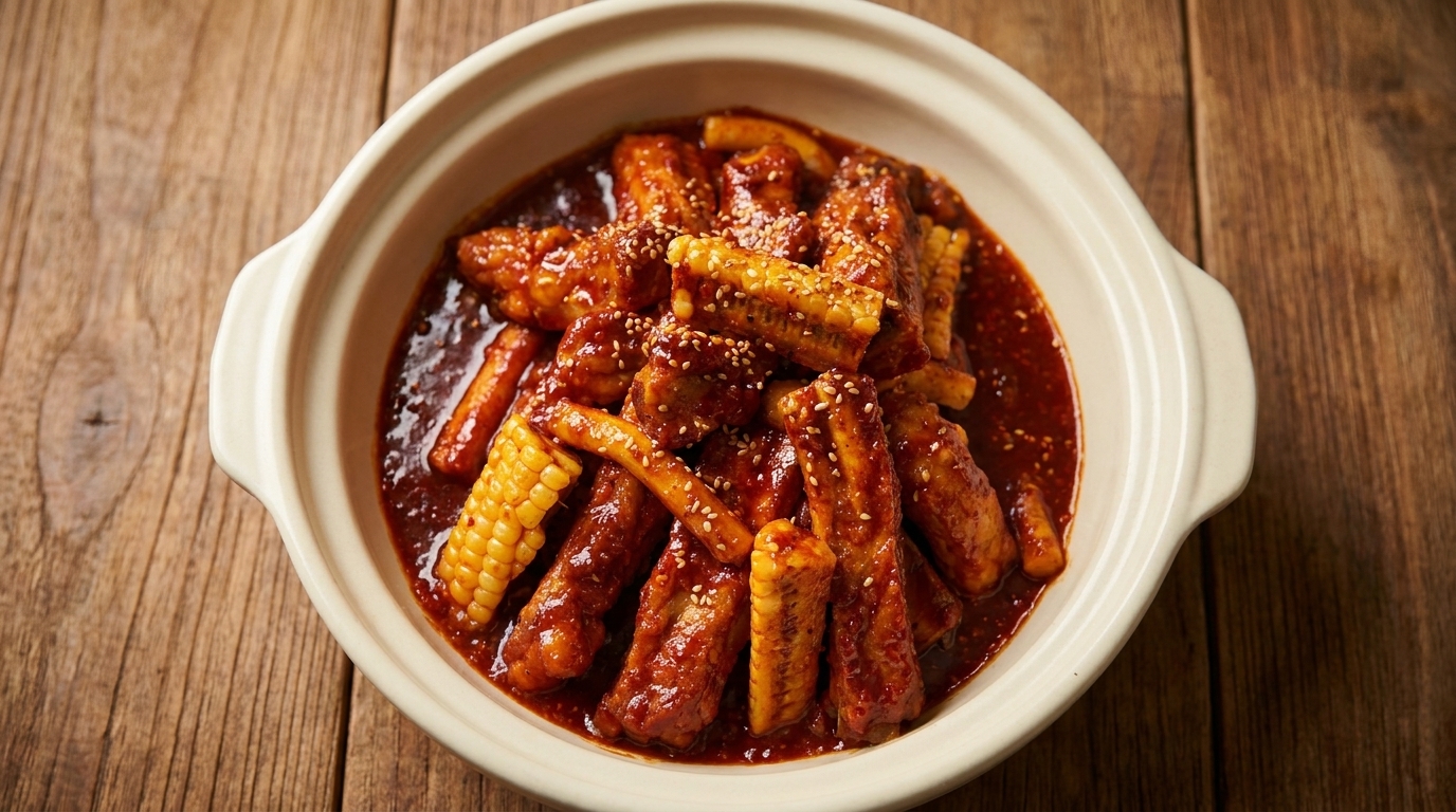 Costine di Maiale Speziate alla Coreana (Dwaeji Galbi-jjim)