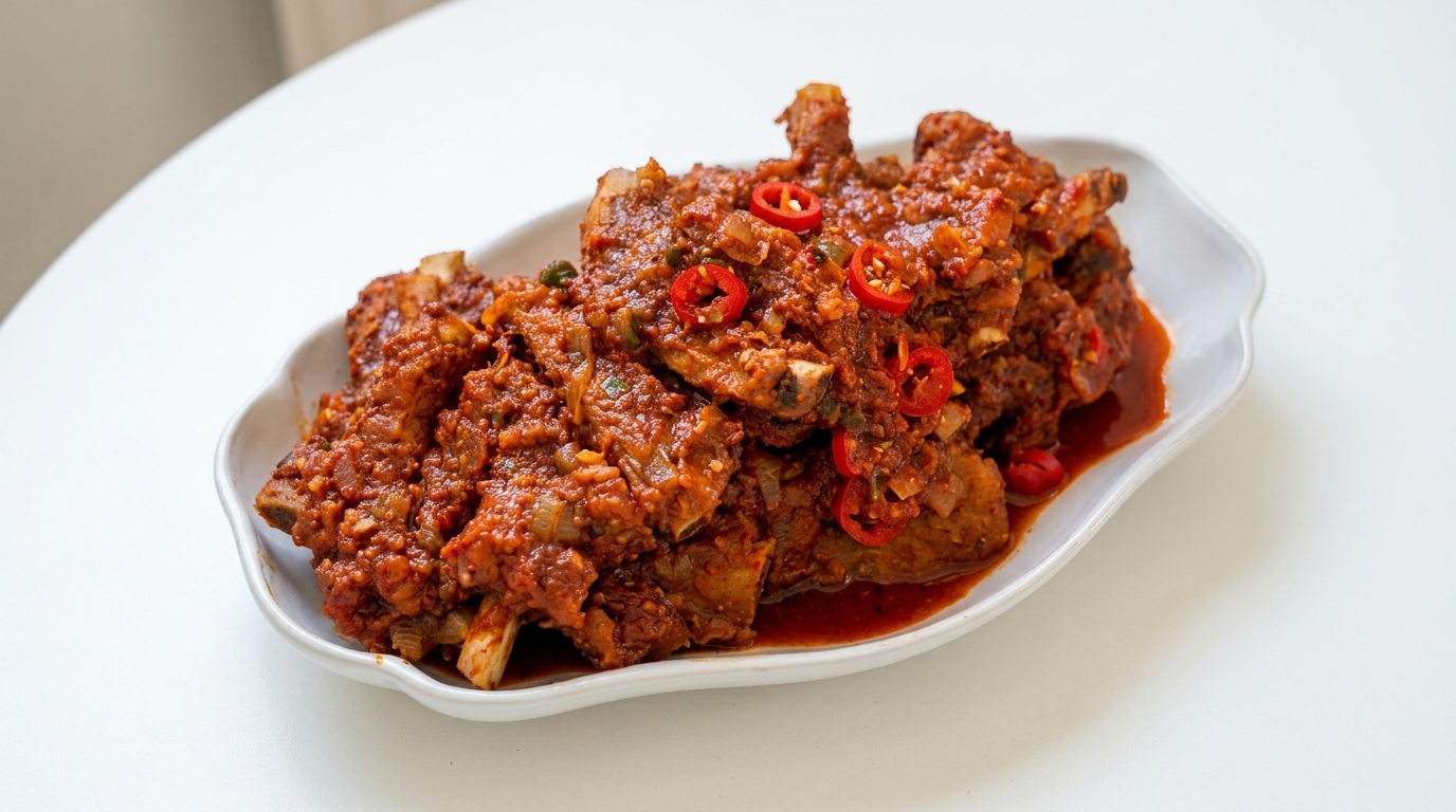 Costine di Maiale Coreane Piccanti (Dwaeji-galbi-jjim)