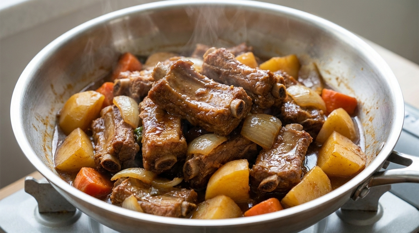Costine di Maiale Brasate alla Coreana (Dwaeji-galbi-jjim)