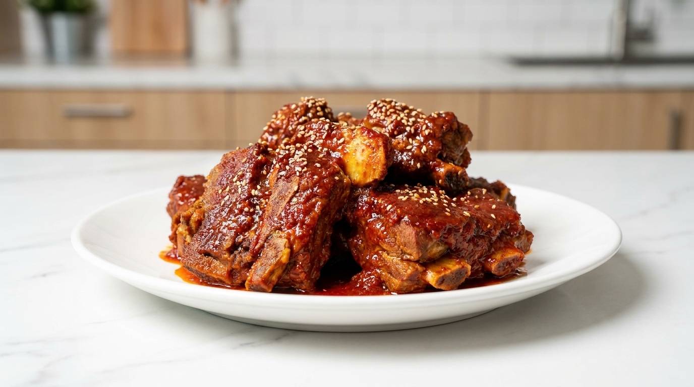Costine di Maiale Brasate alla Coreana Piccanti
