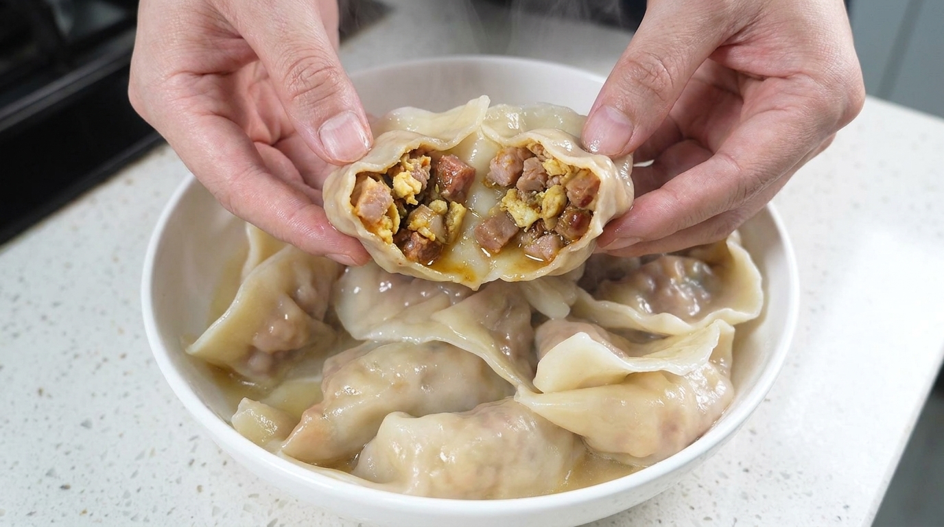 Ravioli saporiti di pancetta al barbecue