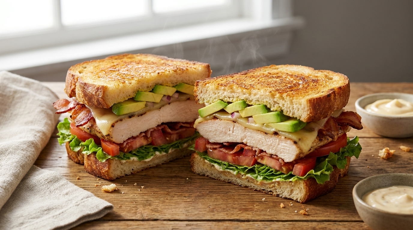 Ultimate Sandwich di Pollo, Bacon e Avocado alla Griglia