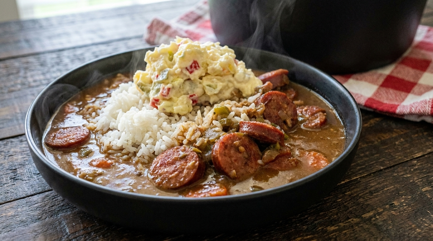 Gumbo di Pollo e Salsiccia del Texas Orientale