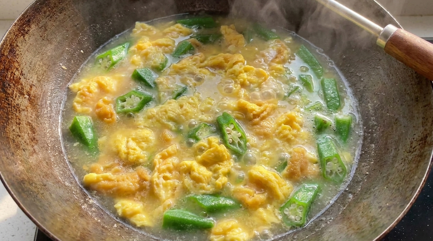 Zuppa Classica di Okra e Uova