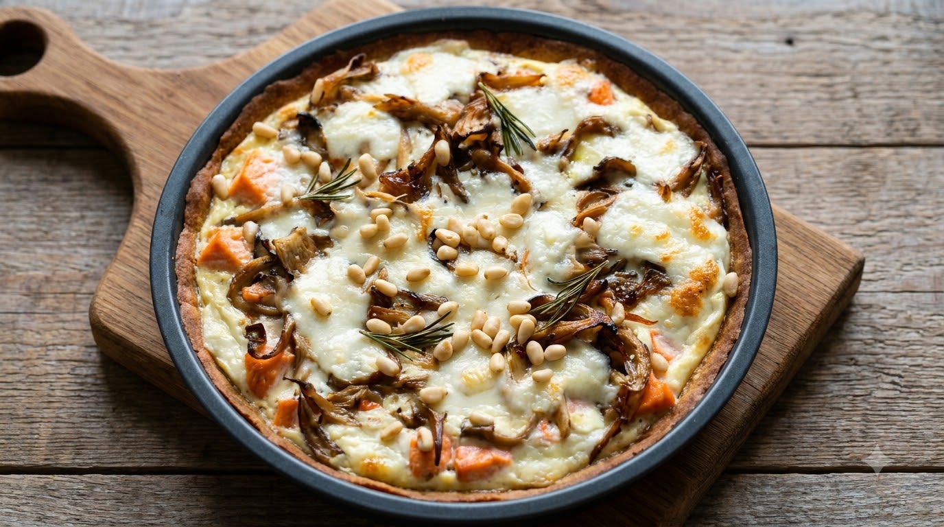Torta Salata Rustica di Salmone e Funghi