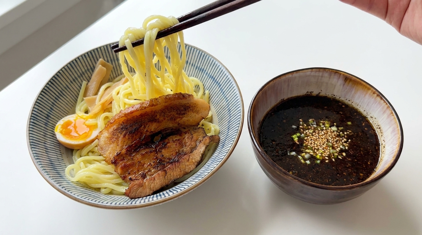 Tsukemen al Nero d'Aglio Giapponese