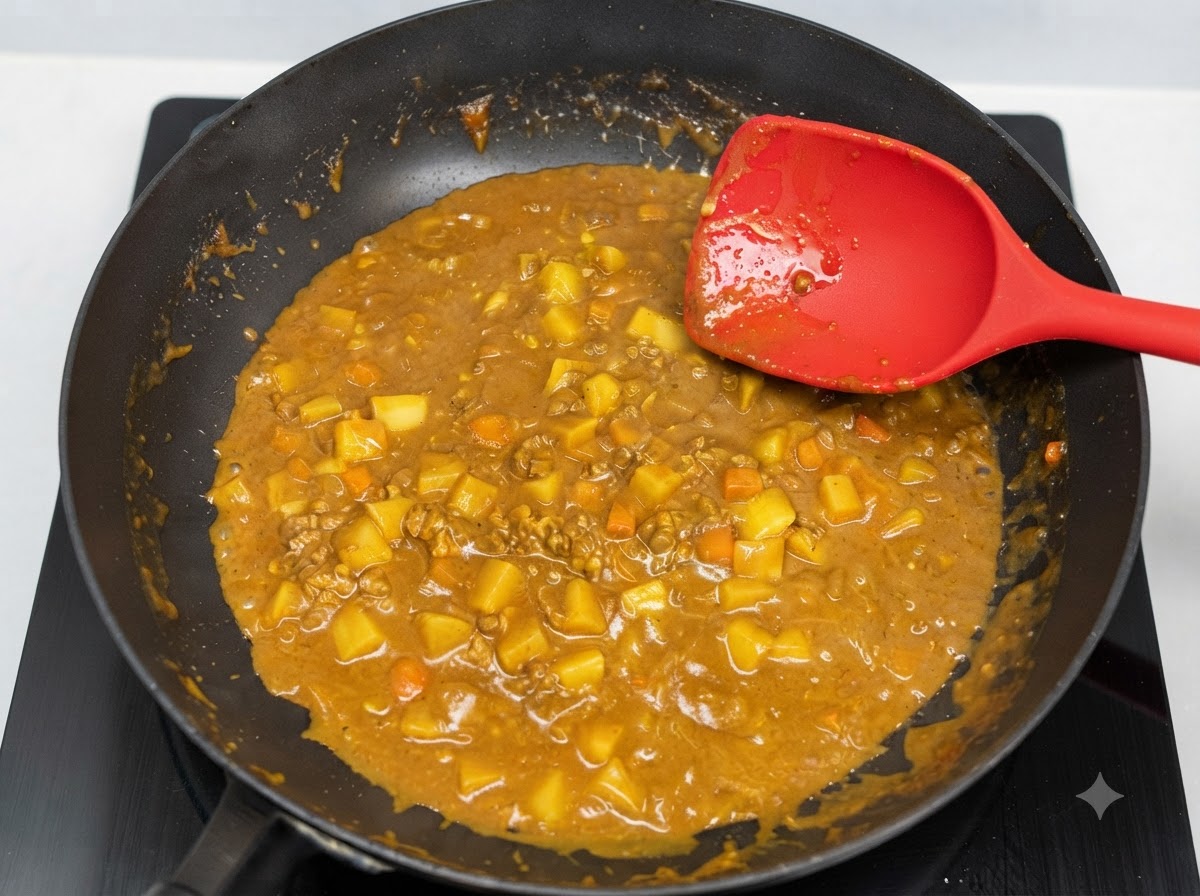 Quattro ciotole di metallo disposte su un bancone con amido di mais, uova, pangrattato e cotolette di maiale.