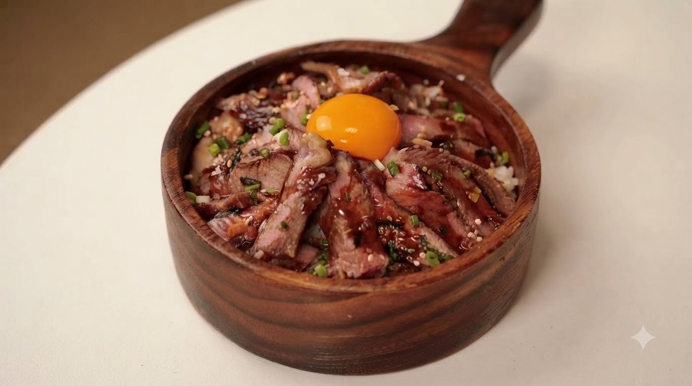Donburi di Bistecca di Ribeye alla Giapponese