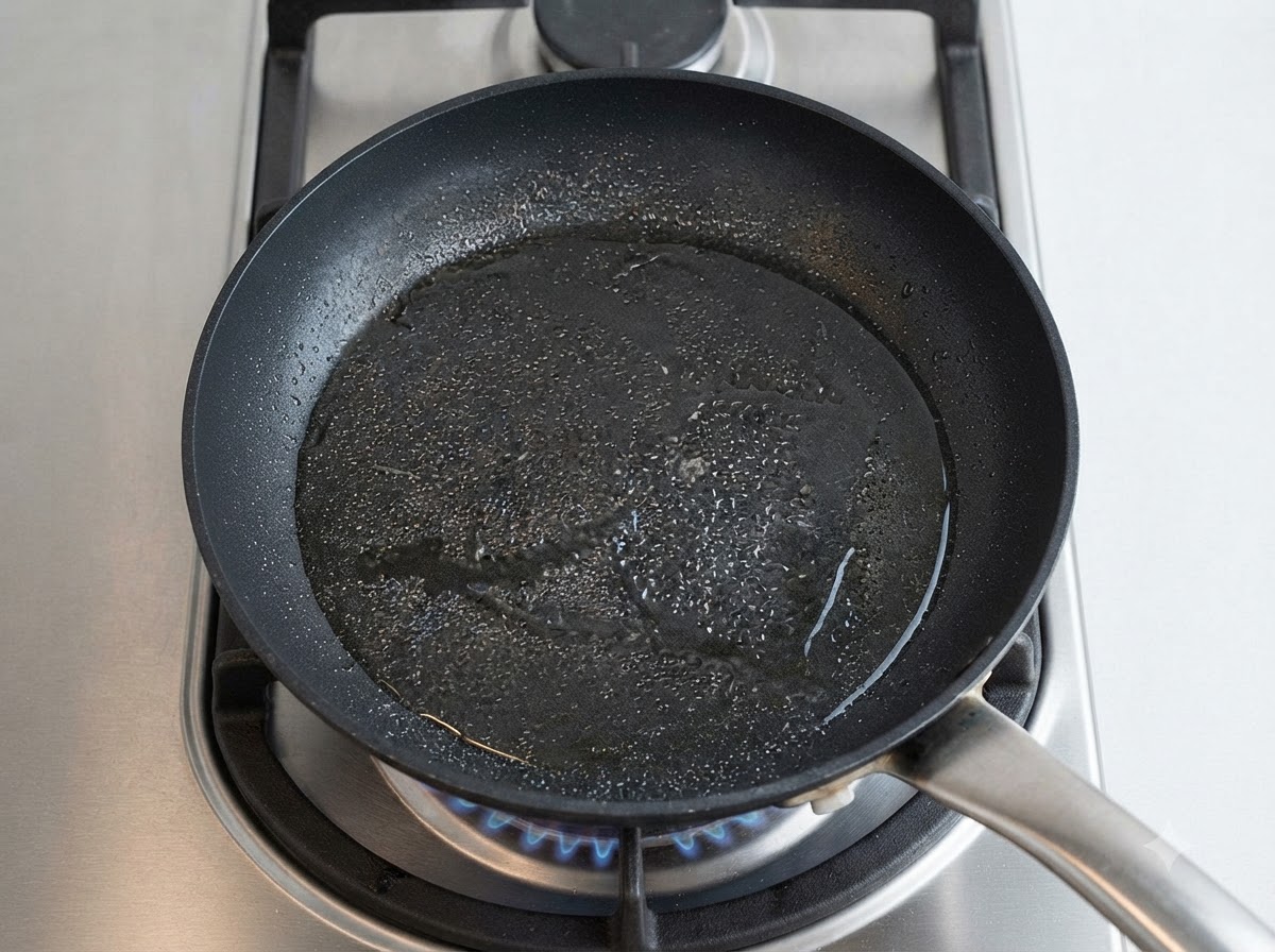 Pezzi di pollo marinati che friggono nellolio caldo in una padella.