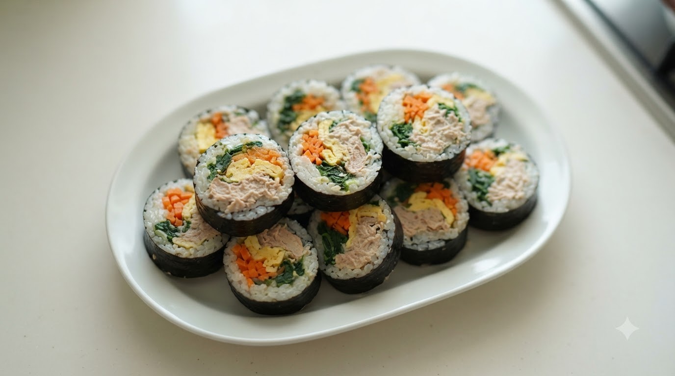 Gimbap al Tonno Classico (Rotoli di Riso Coreani)