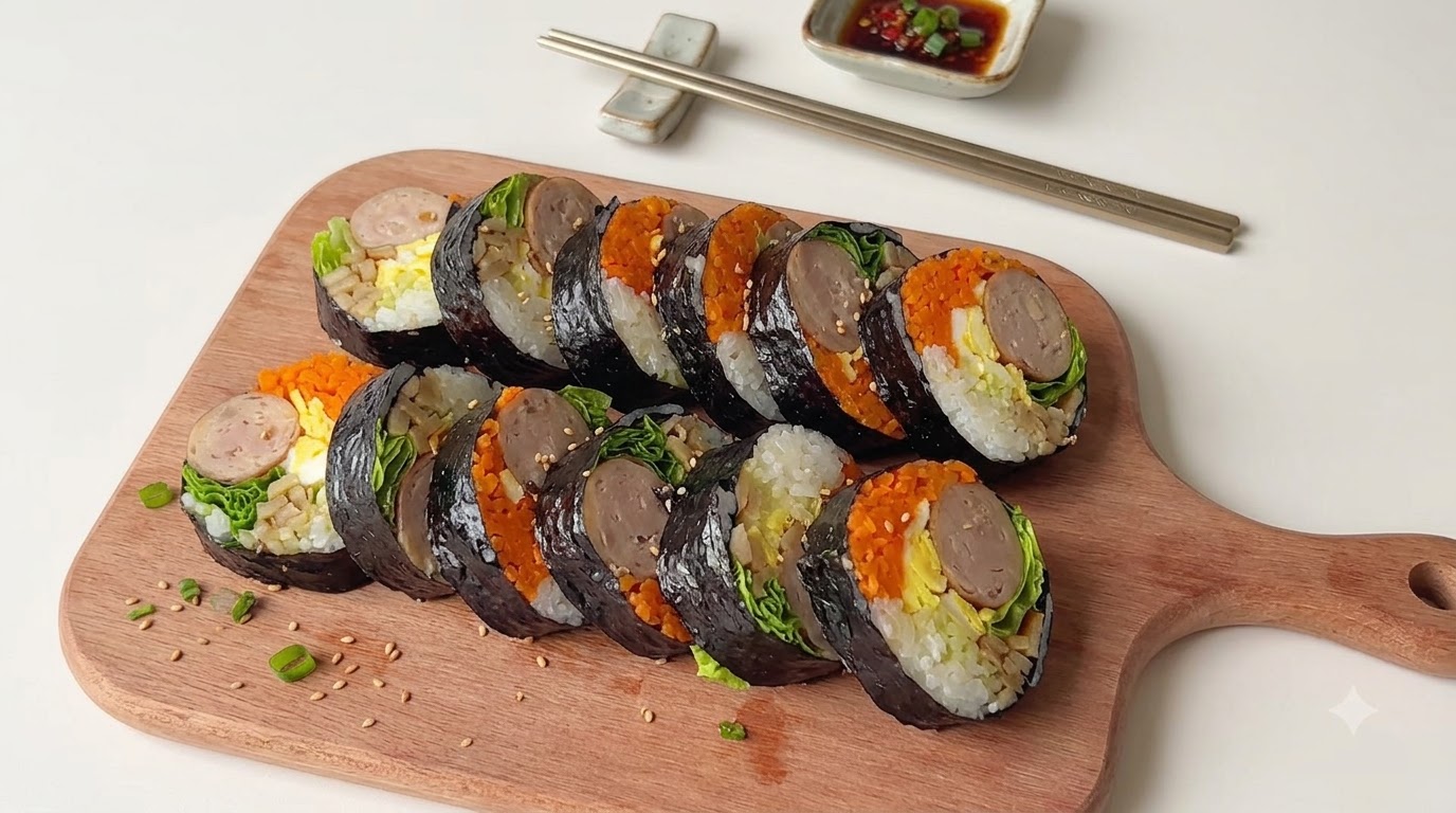 Kimbap di Salsiccia a Basso Contenuto Calorico
