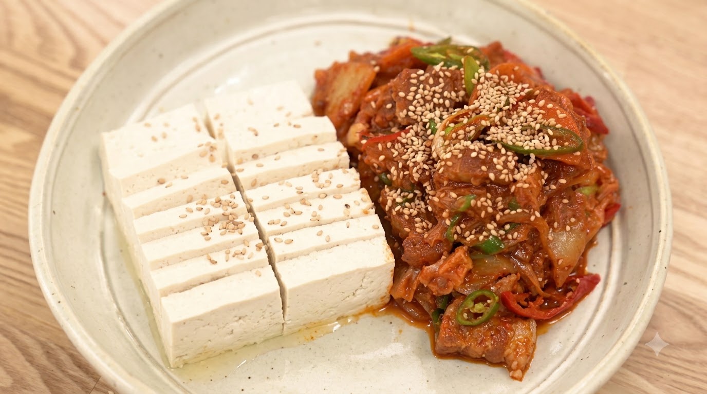 Dubu Kimchi Classico Coreano (Tofu e Kimchi Saltato)