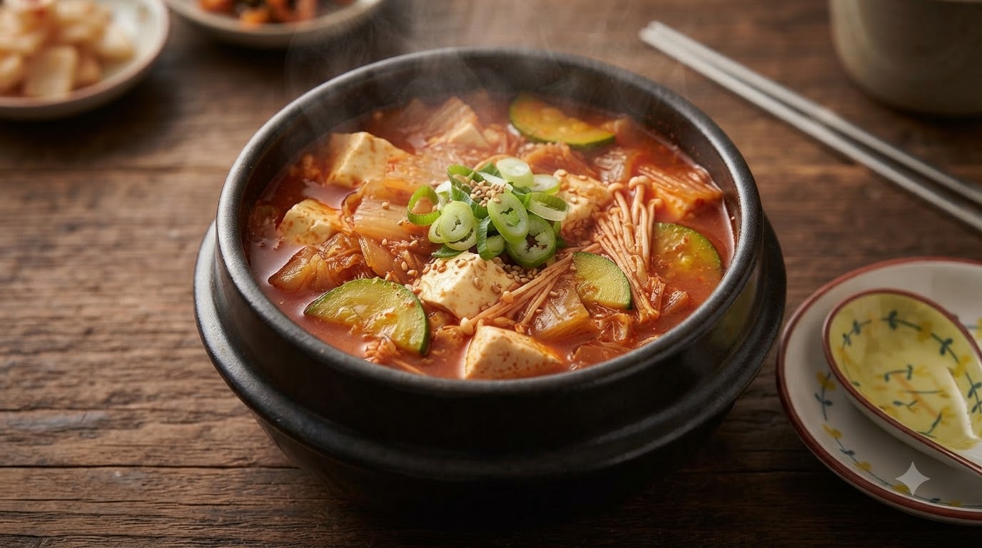 Classica Zuppa Coreana di Kimchi e Tofu (stile Sundubu-jjigae)