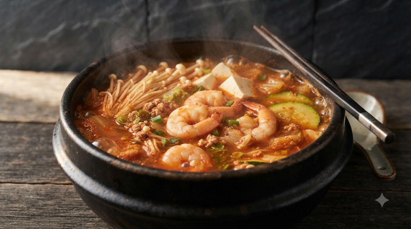 Zuppa Coreana di Kimchi e Pasta di Soia (Doenjang-jjigae)