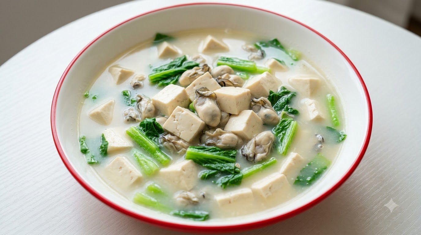Zuppa di Ostriche e Tofu alla Qingdao