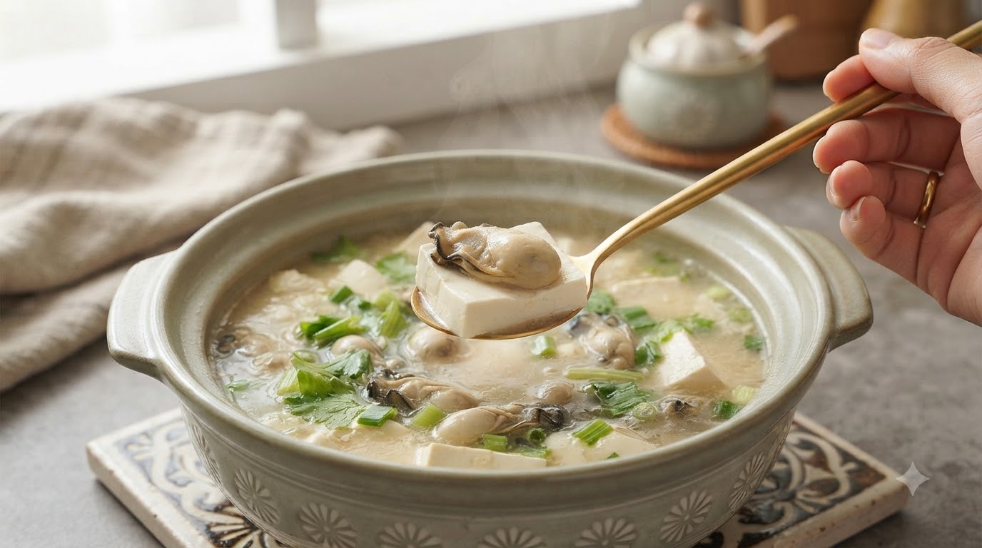 Zuppa di Ostriche e Tofu