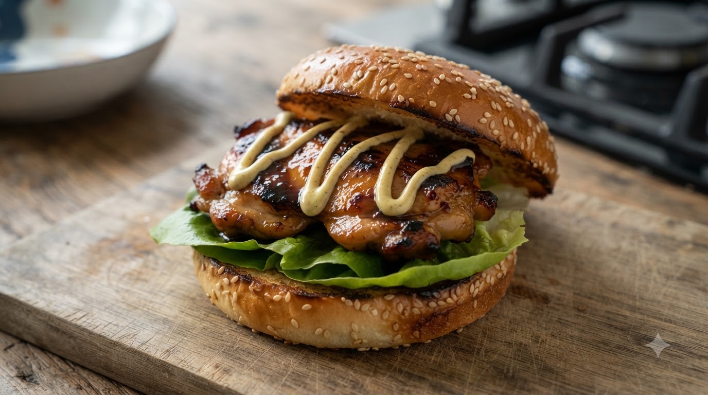 Panino Gourmet con Coscia di Pollo Teriyaki